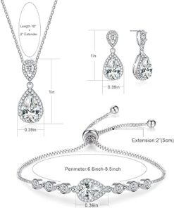 Elegant Cubic Zirconia Bridesmaid Jewelry Set